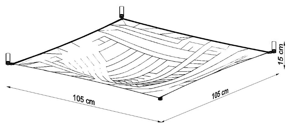 Sollux Φωτιστικό οροφής Luna 4,ύφασμα,4xG13/8,5w