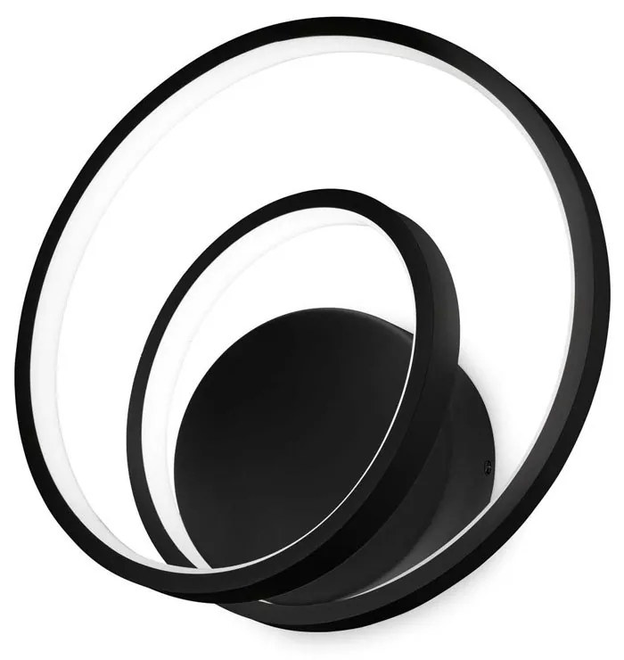 Φωτιστικό Τοίχου - Απλίκα Oz Dali 304496 29x30cm LED 28W 3000K 2500Lm Black Ideal Lux