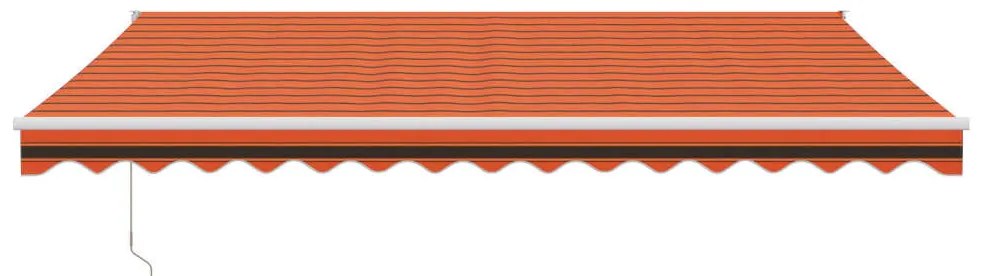 vidaXL Τέντα Πτυσσόμενη Πορτοκαλί/Καφέ 4,5 x 3 μ. Ύφασμα και Αλουμίνιο