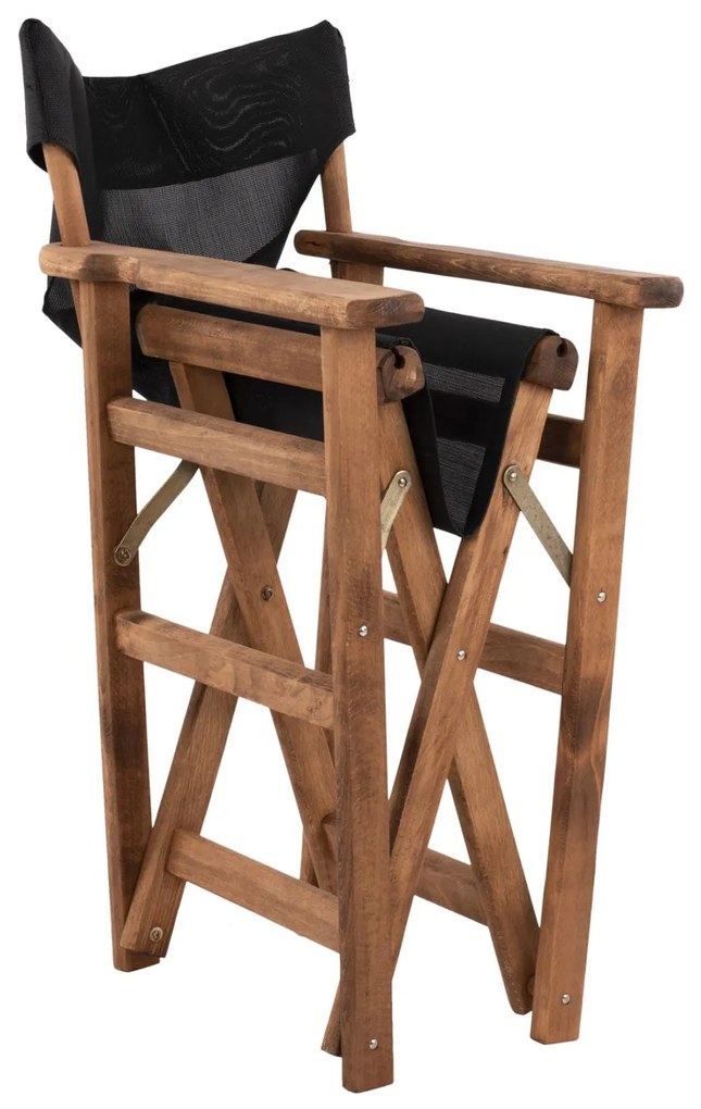 Καρέκλα Σκηνοθέτη ΛΗΜΝΟΣ C10368.05 Καρυδί με Textilene Μαύρο 57x54x88.5 εκ. 57x54x88.5 εκ.