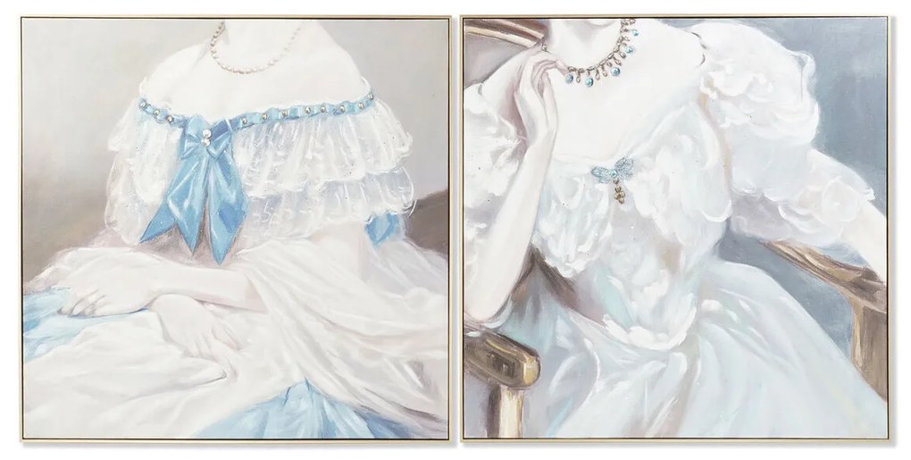 Καμβάς DKD Home Decor Τζίντζερ Καμβάς 102 x 4,5 x 102 cm