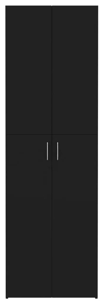 Ντουλάπα Γραφείου Μαύρη 60 x 32 x 190 εκ. από Μοριοσανίδα - Μαύρο