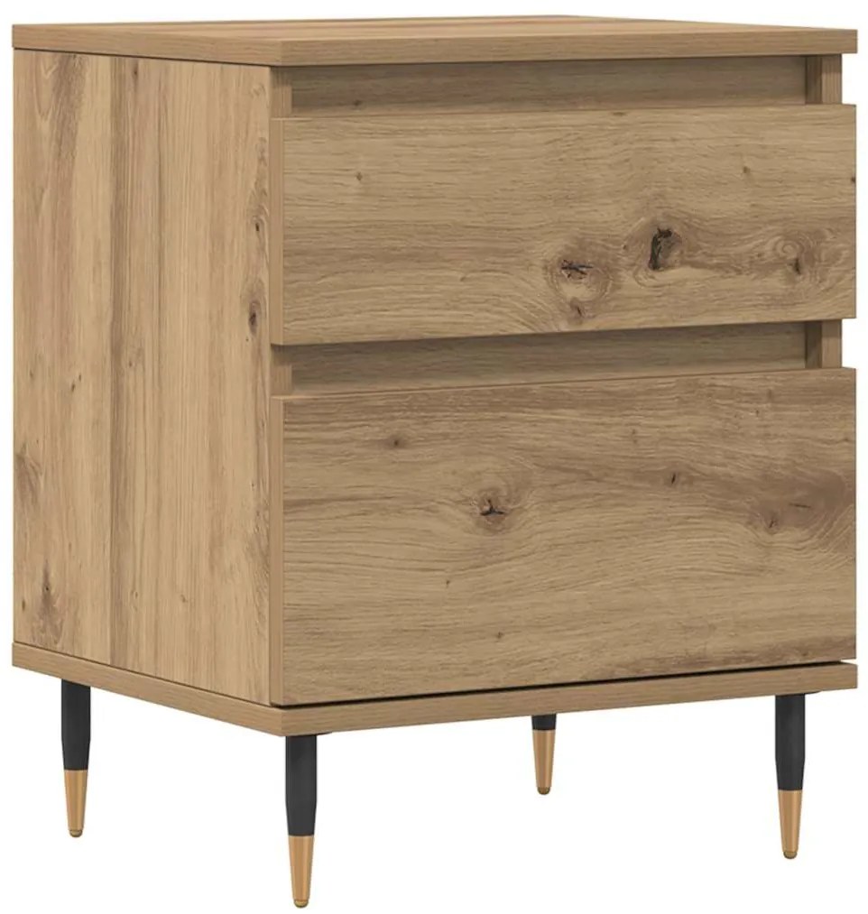 vidaXL Κομοδίνο τεχνίτης Δρυς 40x35x50 εκ. από Επεξεργασμένο Ξύλο