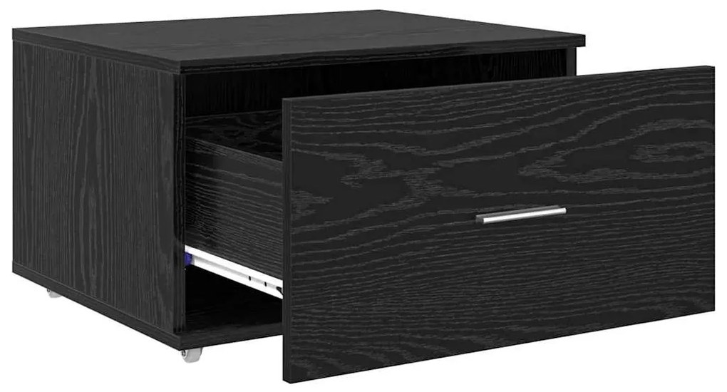 vidaXL Ντουλάπι με Συρτάρια Μαύρο 55 x 45 x 33.5 εκ Επεξεργασμένο ξύλο