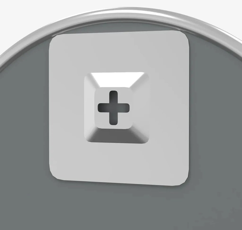 vidaXL Καθρέφτης Τοίχου Στρογγυλός Ασημί Ø 50 εκ.