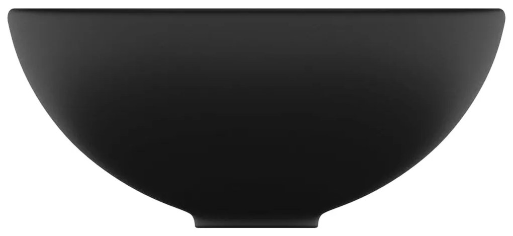 vidaXL Νιπτήρας Πολυτελής Στρογγυλός Μαύρο Ματ 32,5x14 εκ. Κεραμικός