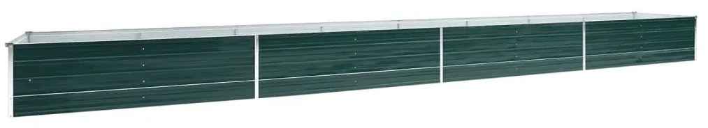 vidaXL Ζαρντινιέρα Υπερυψωμένη Πράσινη 600x80x45 εκ. Γαλβαν. Χάλυβας