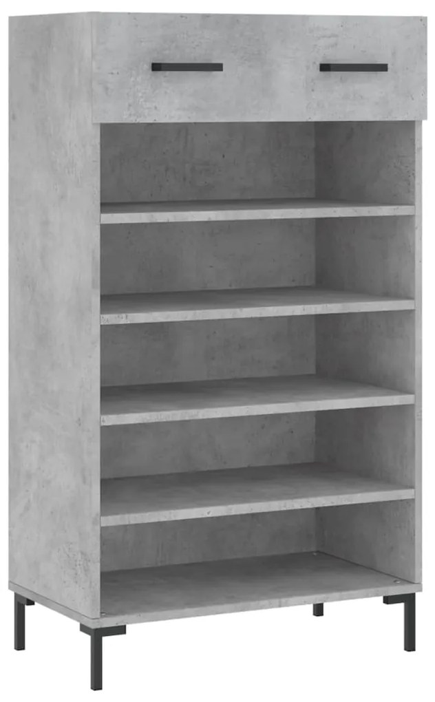 vidaXL Παπουτσοθήκη Γκρι Σκυροδέματος 60x35x105 εκ. από Επεξεργ. Ξύλο