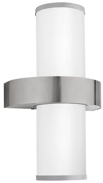 Απλίκα Beverly ατσάλι ασημί λευκό γυαλί Eglo-86541-Inox 86541