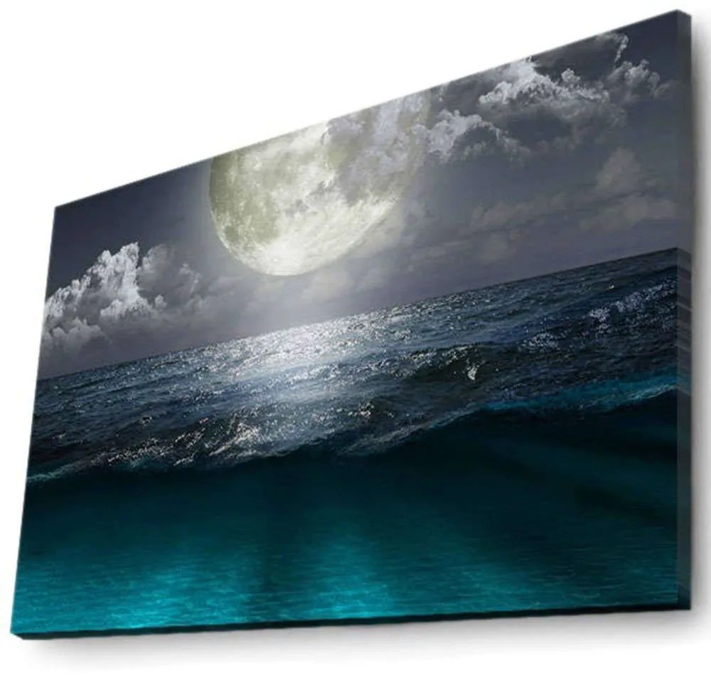 Πίνακας Καμβάς Με Φως Led 239SHN3280 70x45cm Multi Wallity Οριζόντιοι Ξύλο, Καμβάς