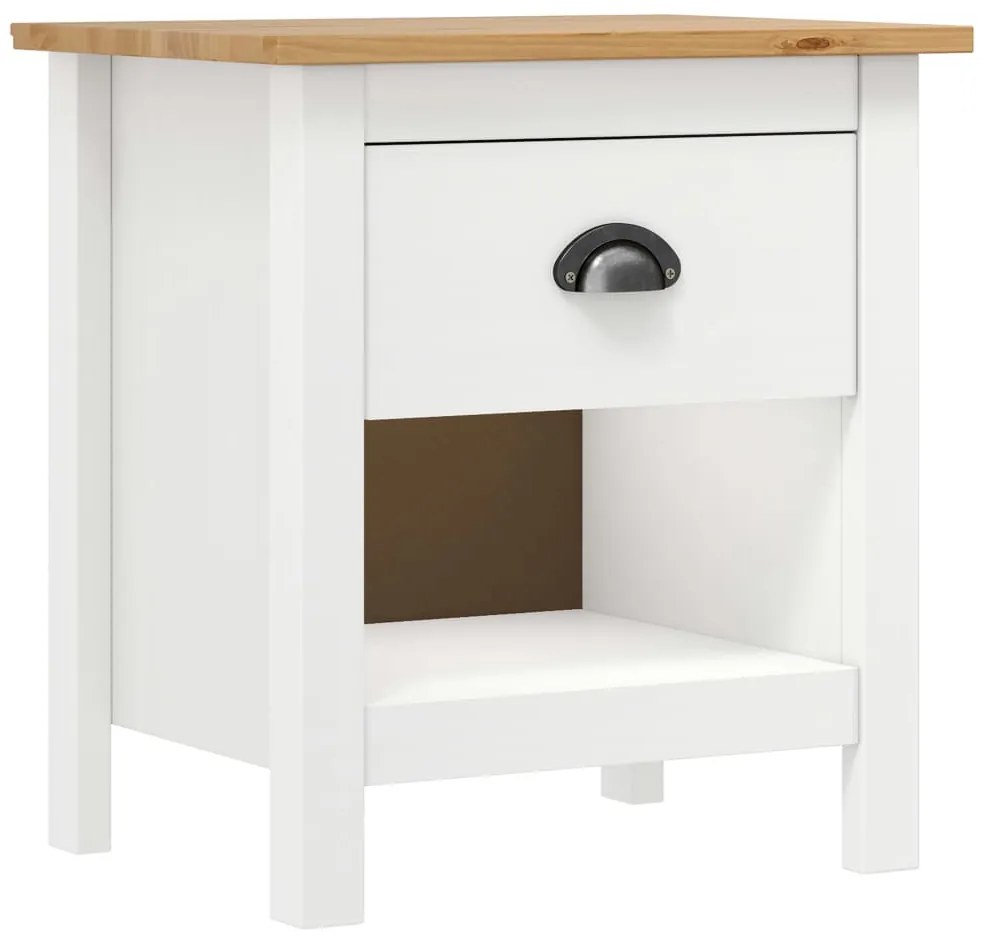 vidaXL Κομοδίνα Hill 2 Τεμ. 46 x 35 x 49,5 εκ. από Μασίφ Ξύλο Πεύκου