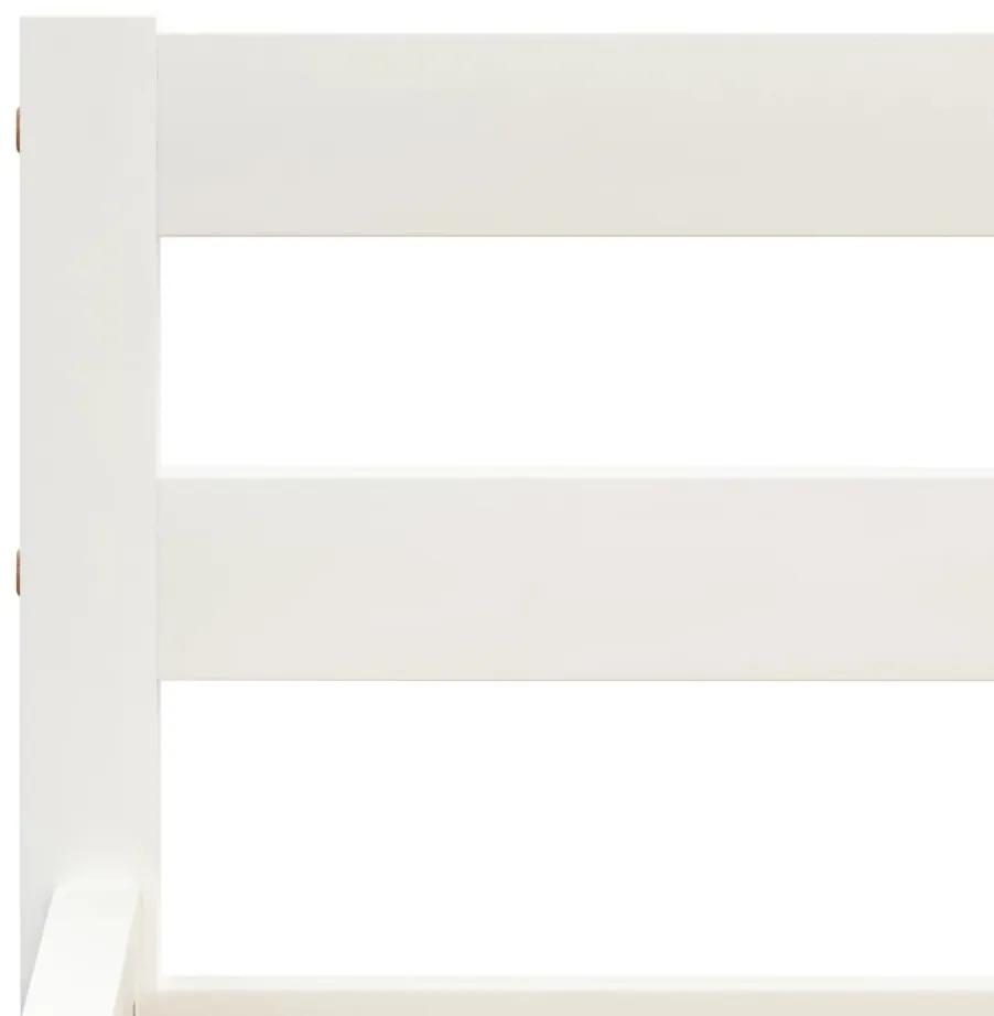 Πλαίσιο Κρεβατιού Λευκό 180 x 200 εκ. από Μασίφ Ξύλο Πεύκου - Λευκό