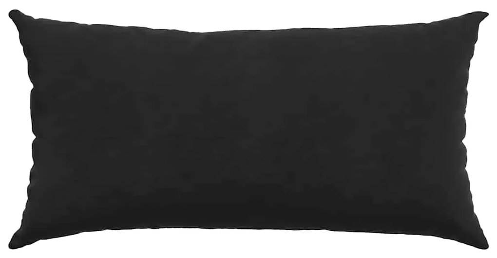 vidaXL Μαξιλάρι Καναπέ 2 pcs Μαύρο 80 x 40 cm Υφασμάτινο Κορντουρά