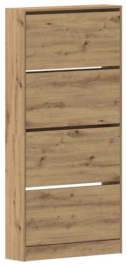 vidaXL Ντουλάπα Παπουτσιών με πόρτα artisan δρυς 80 x 21 x 163.5 cm