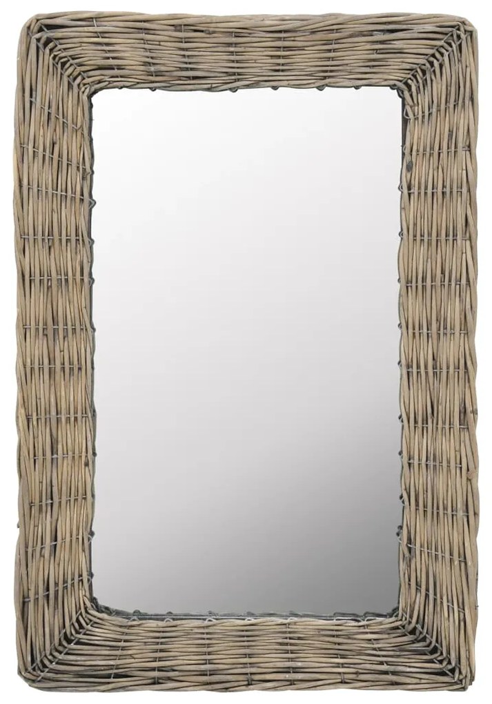 vidaXL Καθρέφτης Καφέ 40 x 60 εκ. από Wicker