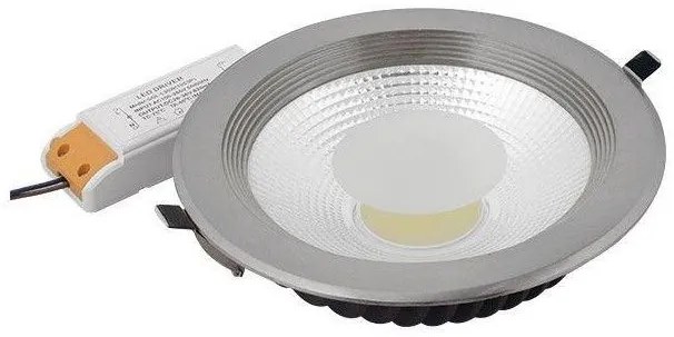 Φωτιστικό PL Χωνευτό Ασημί 30W Cob Silver 2.084.011 Space Lights 2.084.011 Ασημί