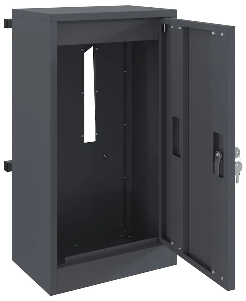 vidaXL γραμματοκιβώτιο Ανθρακί 30 x 23 x 55 εκ. Ατσάλι