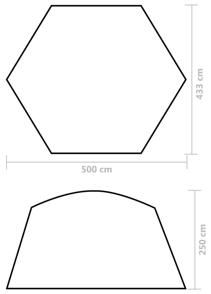 Σκίαστρο Πισίνας Κίτρινο 500 x 433 x 250 εκ. Υφασμάτινο