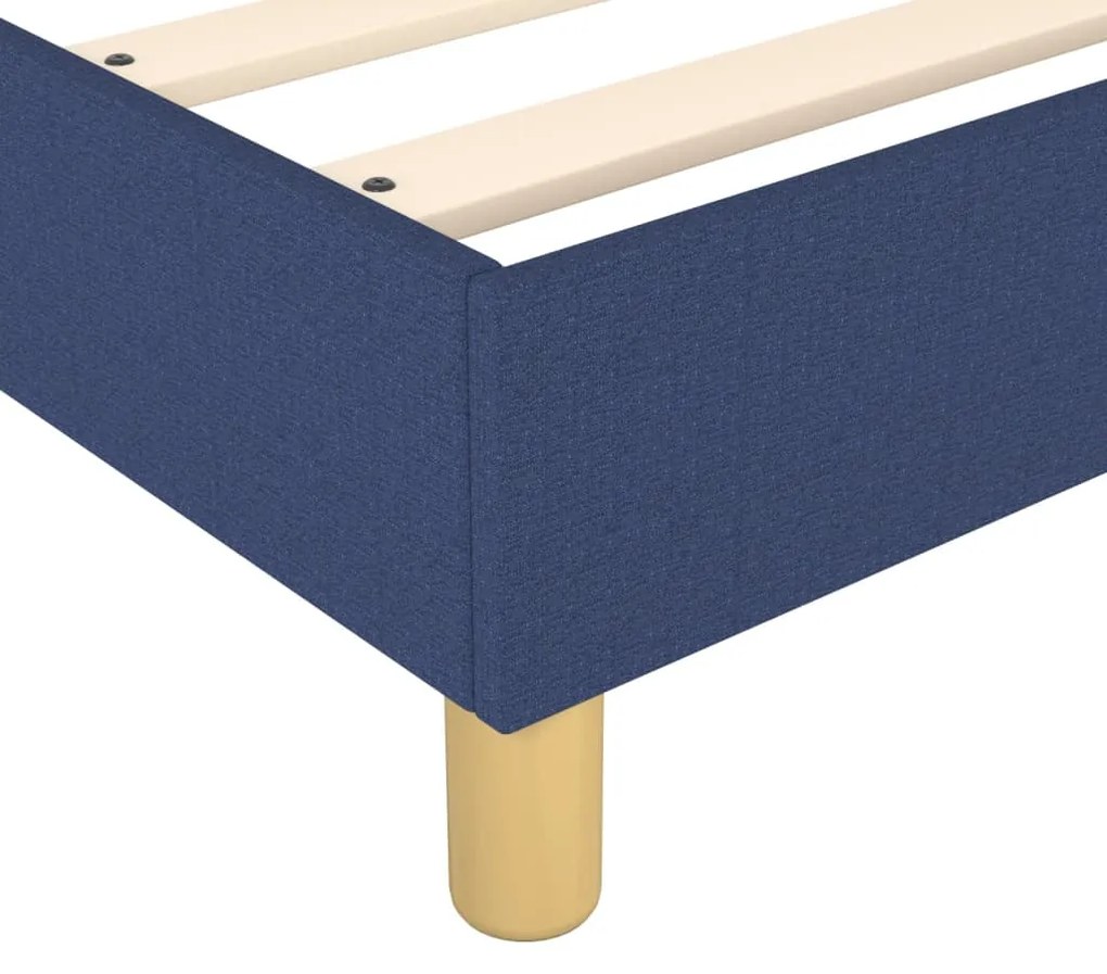 vidaXL Κρεβάτι Boxspring με Στρώμα Μπλε 160x200 εκ. Υφασμάτινο