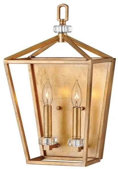 Απλίκα Φωτιστικό Τοίχου 2xE14  Κρύσταλλο  Stinson Quintiesse Elstead Lighting QN-STINSON2-DBR Ορείχαλκος