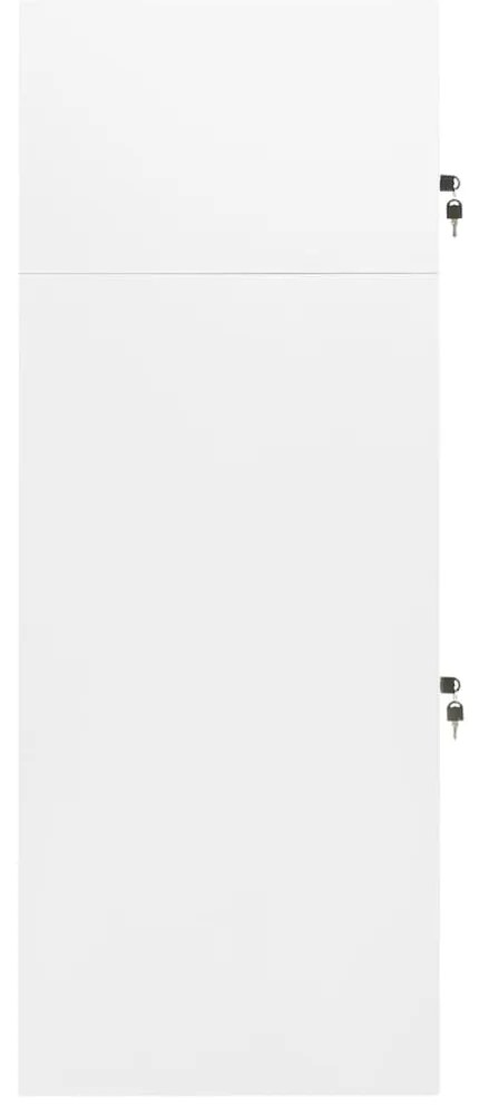 vidaXL Ντουλάπα για Σέλα Λευκό 53 x 53 x 140 εκ. Ατσάλινο