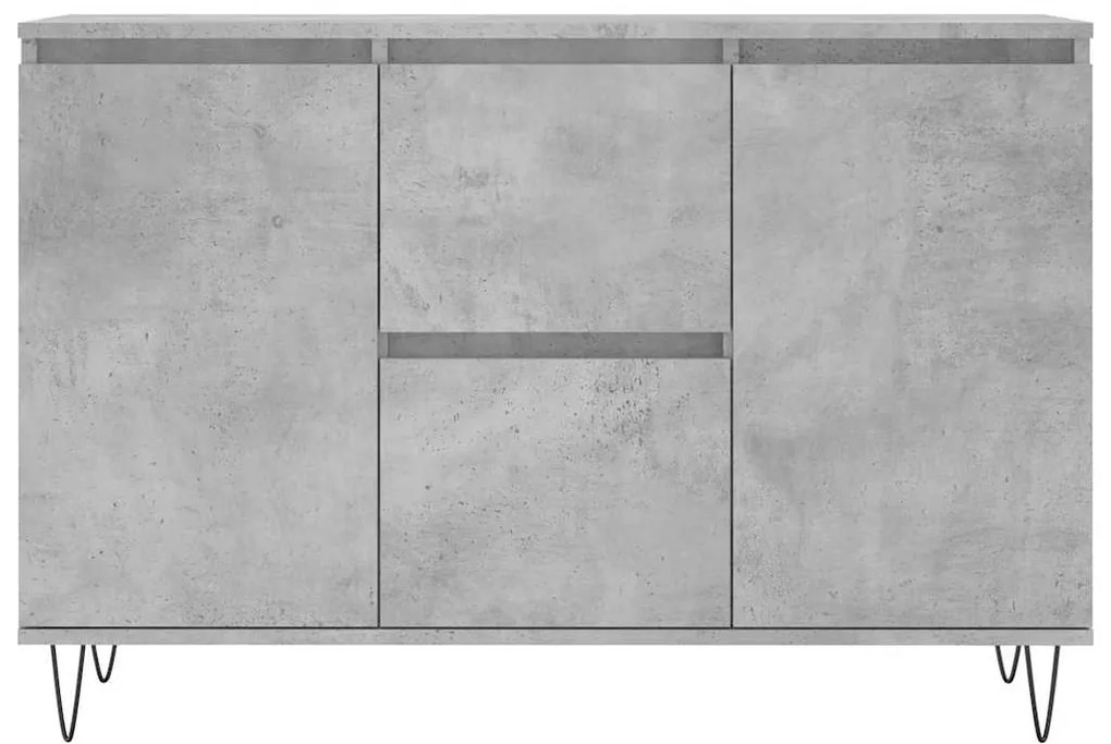vidaXL Μπουφές Γκρι Σκυροδέματος 104x35x70 εκ. από Επεξεργασμένο Ξύλο
