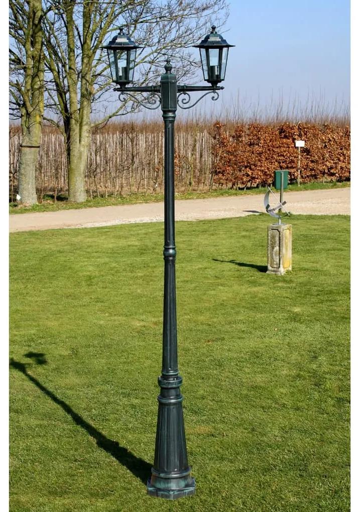 vidaXL Preston Στύλος Φωτισμού Κήπου 2φωτος Πράσινος 215 cm