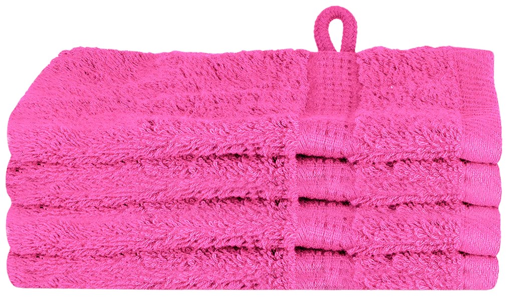 vidaXL Πετσέτες 4 pcs Ροζ 15 x 21 cm Βαμβάκι