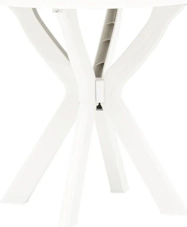 vidaXL Τραπέζι Bistro Λευκό Ø70 εκ. Πλαστικό