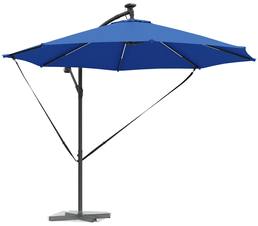 vidaXL Ομπρέλα Cantilever Banana Αζούρ μπλε 294 x 294 x 248 cm
