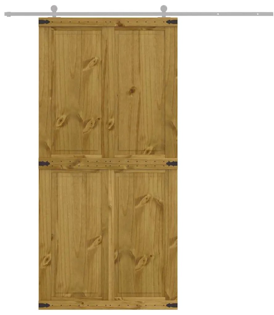 vidaXL Πόρτα αχυρώνα CORONA 90x210 cm μασίφ ξύλο πεύκο