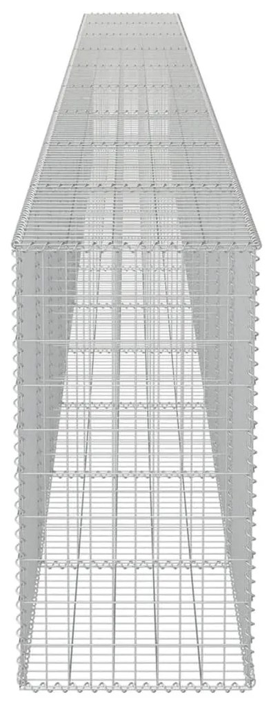 Συρματοκιβώτιο Τοίχος 900x50x100 εκ. Γαλβαν.Χάλυβας + Καλύμματα - Ασήμι