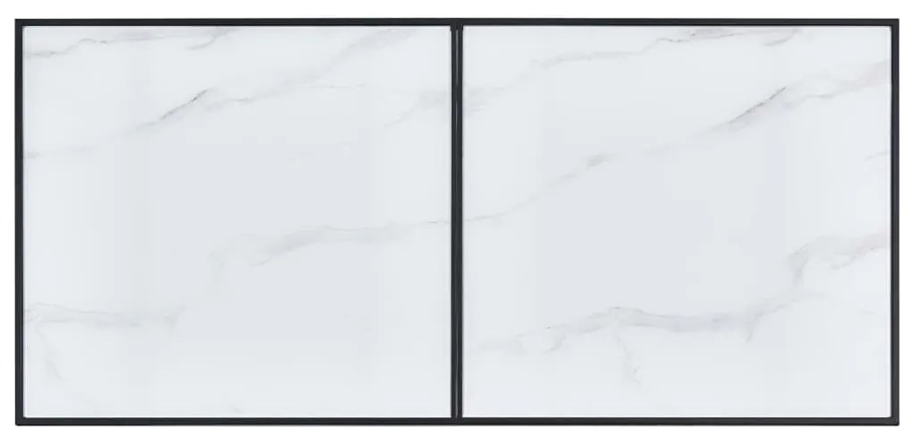 vidaXL Τραπεζαρία Λευκή 160 x 80 x 75 εκ. από Ψημένο Γυαλί