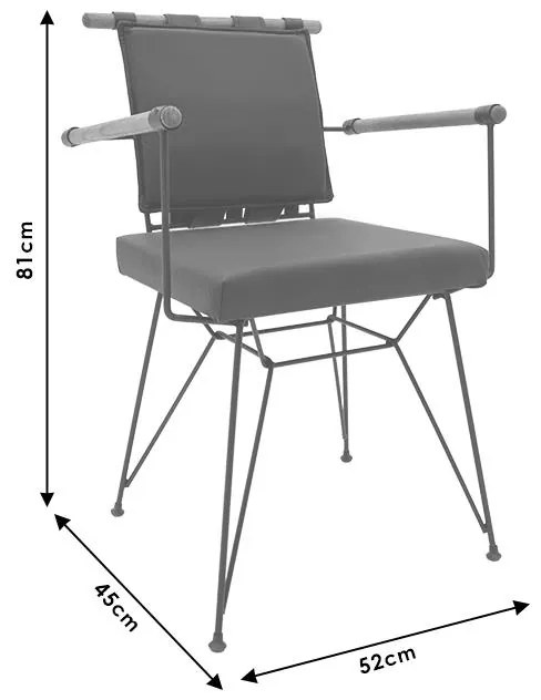 Πολυθρόνα Parson βελουτέ μαύρο 52x45x81 εκ.