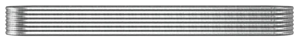 vidaXL Ζαρντινιέρα Ασημί 368x80x36 εκ. Γαλβανισμένος χάλυβας