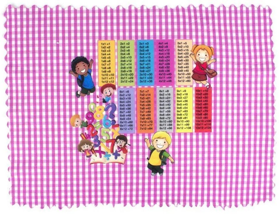 Σουπλά Παιδικό Multiplication Table 27 Lila DimCol 35x50cm Πολυέστερ