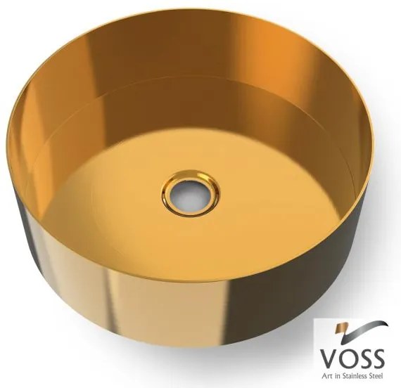 Νιπτήρας Milo Voss-Gold - brushed-Διάμετρος 33 εκ.