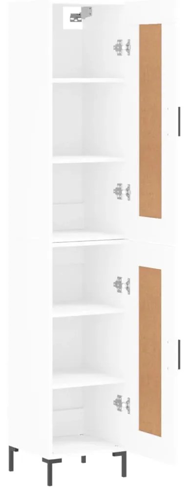 vidaXL Ντουλάπι Λευκό 34,5 x 34 x 180 εκ. από Επεξεργασμένο Ξύλο