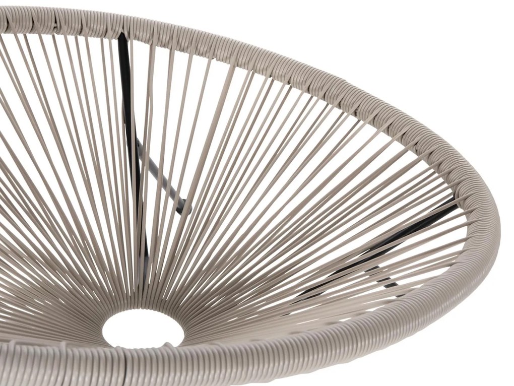 Καρέκλα - Πολυθρόνα ACAPULCO C5872.03 Μεταλλική Μαύρη - Εκρού με Συνθετικό RAttan Τύπου Φωλιά 71x72x80Υεκ. 71x72x80 εκ.