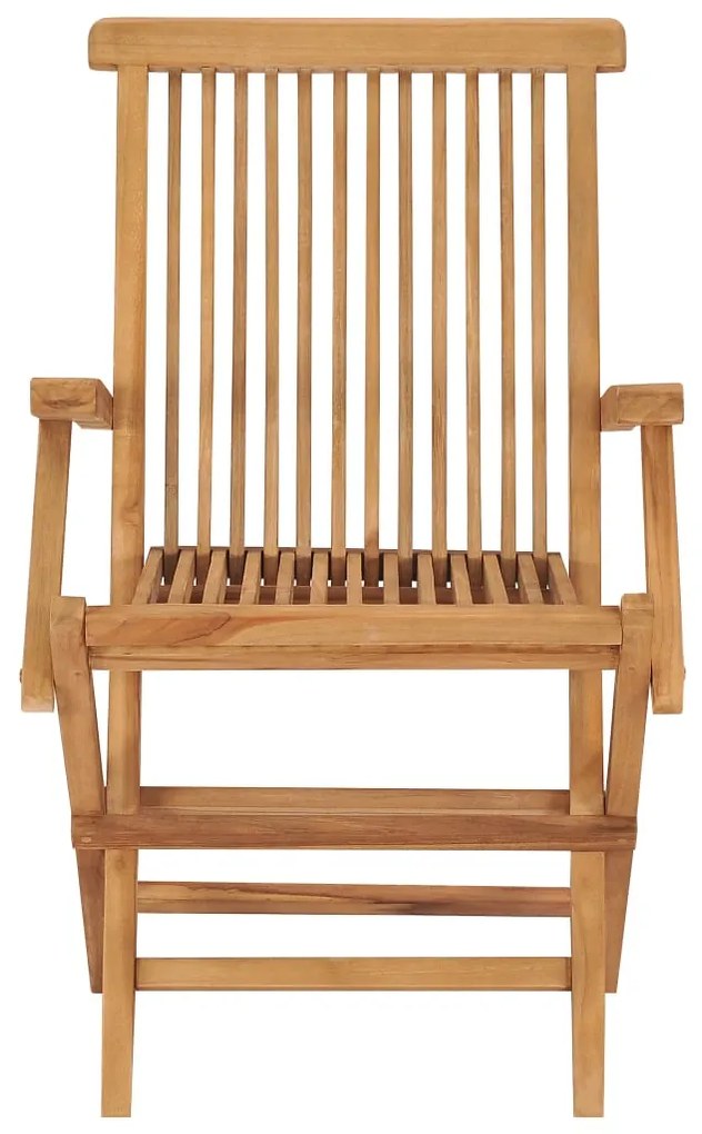 vidaXL Καρέκλες Κήπου 2 τεμ. από Μασίφ Ξύλο Teak με Taupe Μαξιλάρια