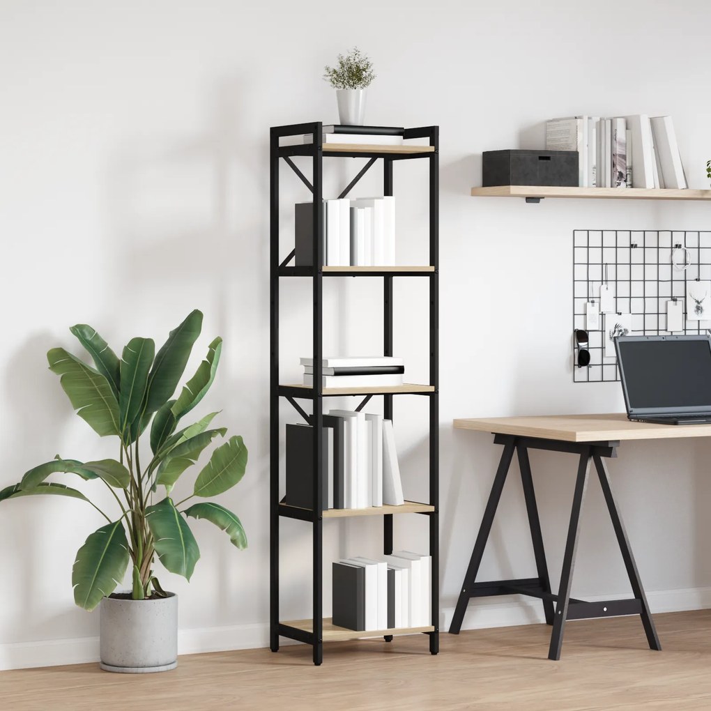 vidaXL Βιβλιοθήκη Sonoma Δρυς 40 x 30 x 153 εκ Επεξεργασμένο ξύλο