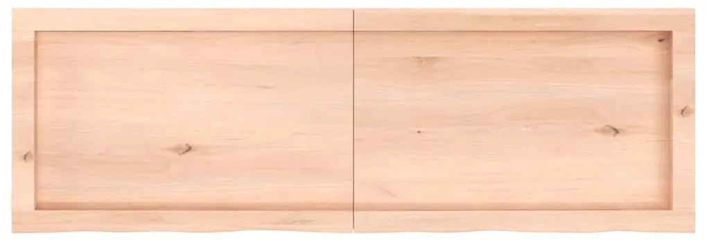 vidaXL Ράφι Τοίχου 120x40x(2-4) εκ. από Ακατέργαστο Μασίφ Ξύλο Δρυός
