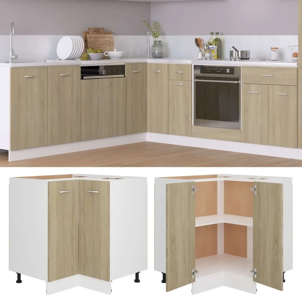 Ντουλάπι Δαπέδου Γωνιακό Lyon Sonoma Δρυς 75,5x75,5x81,5 εκ. 802492