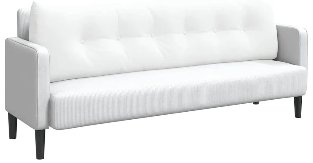 vidaXL Μαξιλάρι Πλάτης Λευκό 180 x 24 x 50 εκ ύφασμα