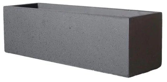 Supergreens Γλάστρα Πήλινη Ορθογώνια ''Terazzo'' Μαύρη S 60x19x19 εκ.