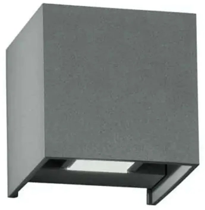 Φωτιστικό Τοίχου - Απλίκα Alfa LED-W-ALFA-10C GR 2x5W Led 10x10x10cm Grey Intec