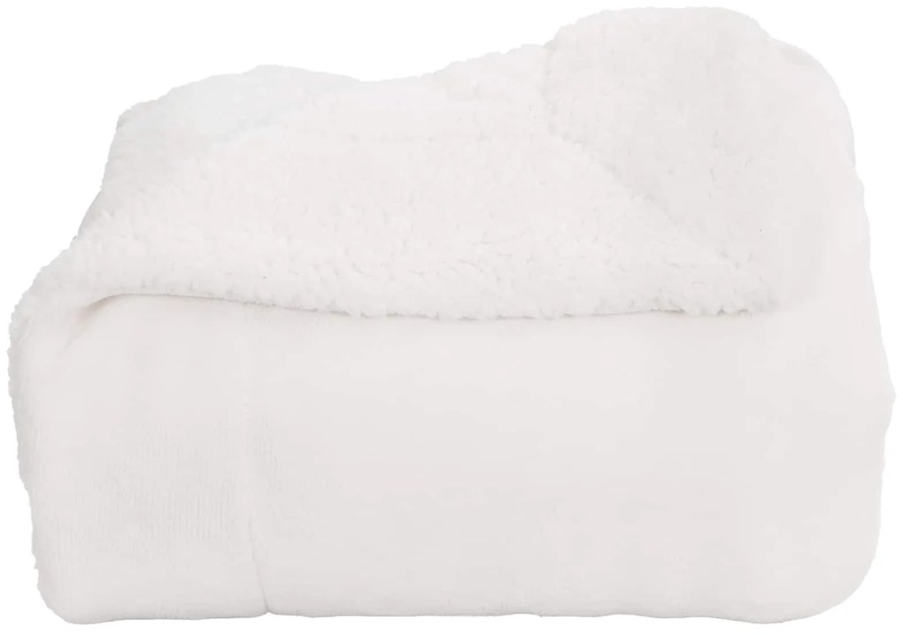 vidaXL Κουβέρτα Λευκό 150 x 200 cm Μαλλί