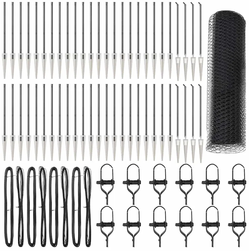 Φράχτης με Στήλες. Γκρι 0.4 x 100 μ Ατσάλι με επικάλυψη PVC