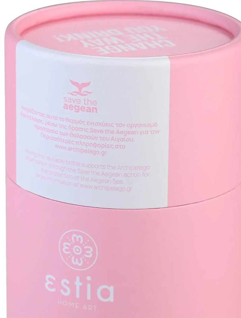 ESTIA ΘΕΡΜΟΣ TRAVEL MUG SAVE THE AEGEAN 350ml BLOSSOM ROSE