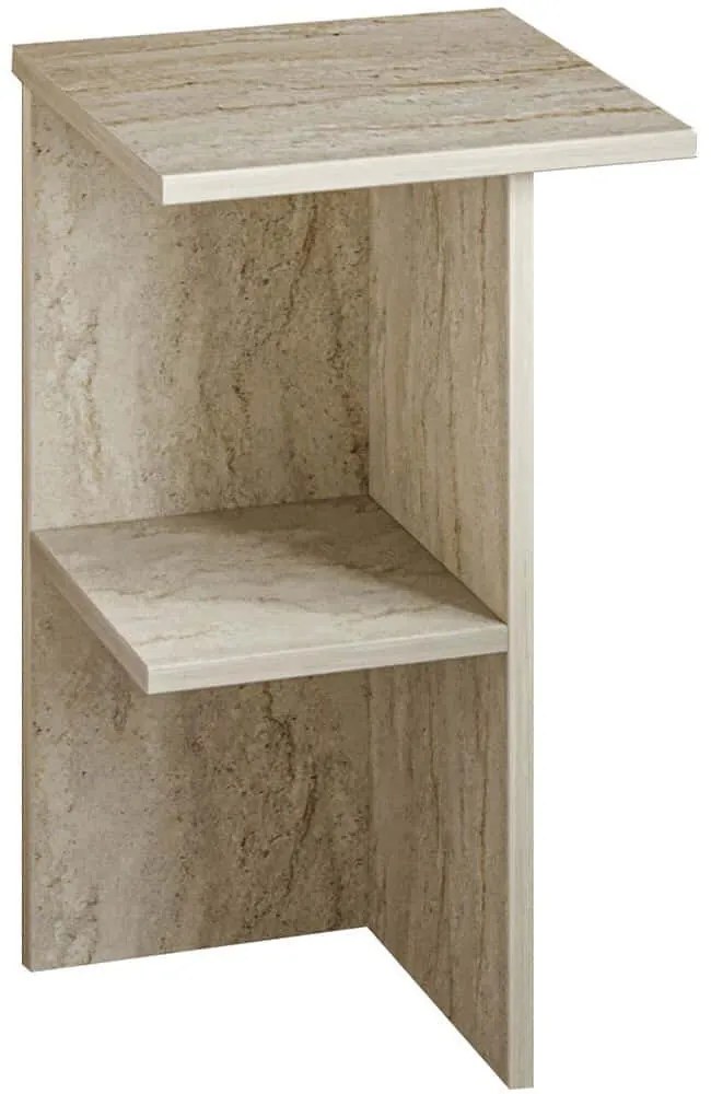 Κομοδίνο Leray 382NRC1811 36x36x60cm Travertine Beige